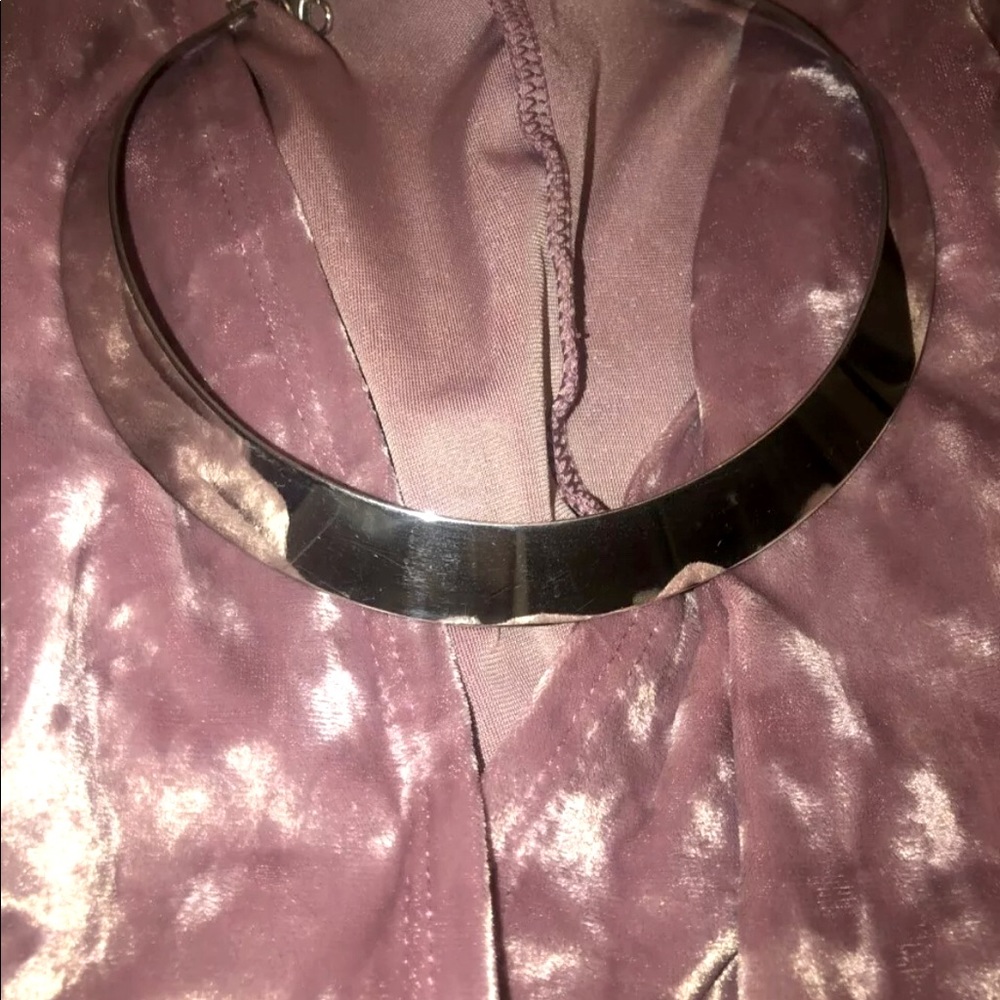 Sterling Silver plated choker necklace